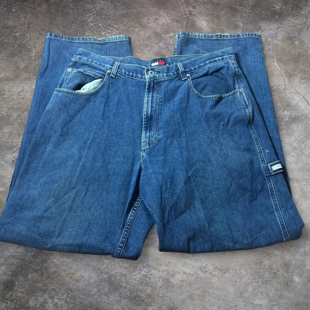 Tommy-hilfiger Men's Blue and Navy Jeans